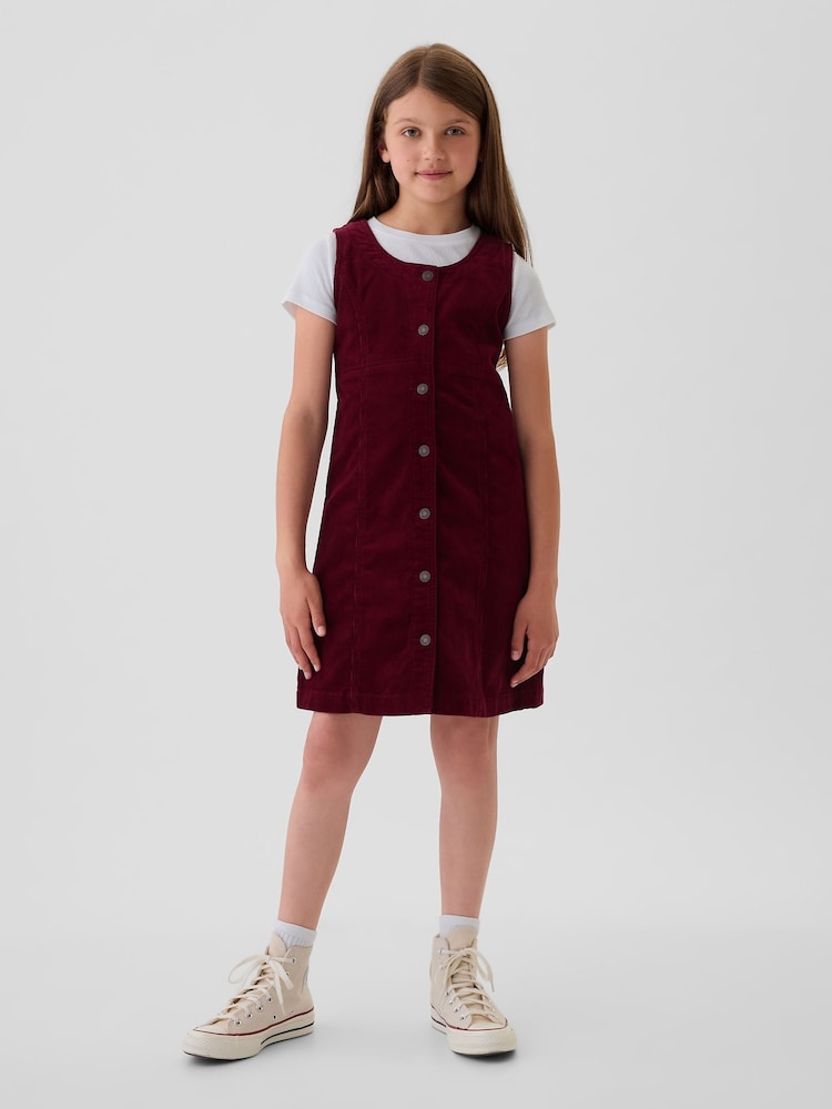 Gap Burgundy Red Corduroy Dress (4-13yrs) - Image 1 of 4 Gap Burgundy Red Corduroy Dress (4-13yrs) - Image 1 of 4
