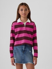 Gap Pink Rugby T-Shirt (4-13yrs) - Image 1 of 4