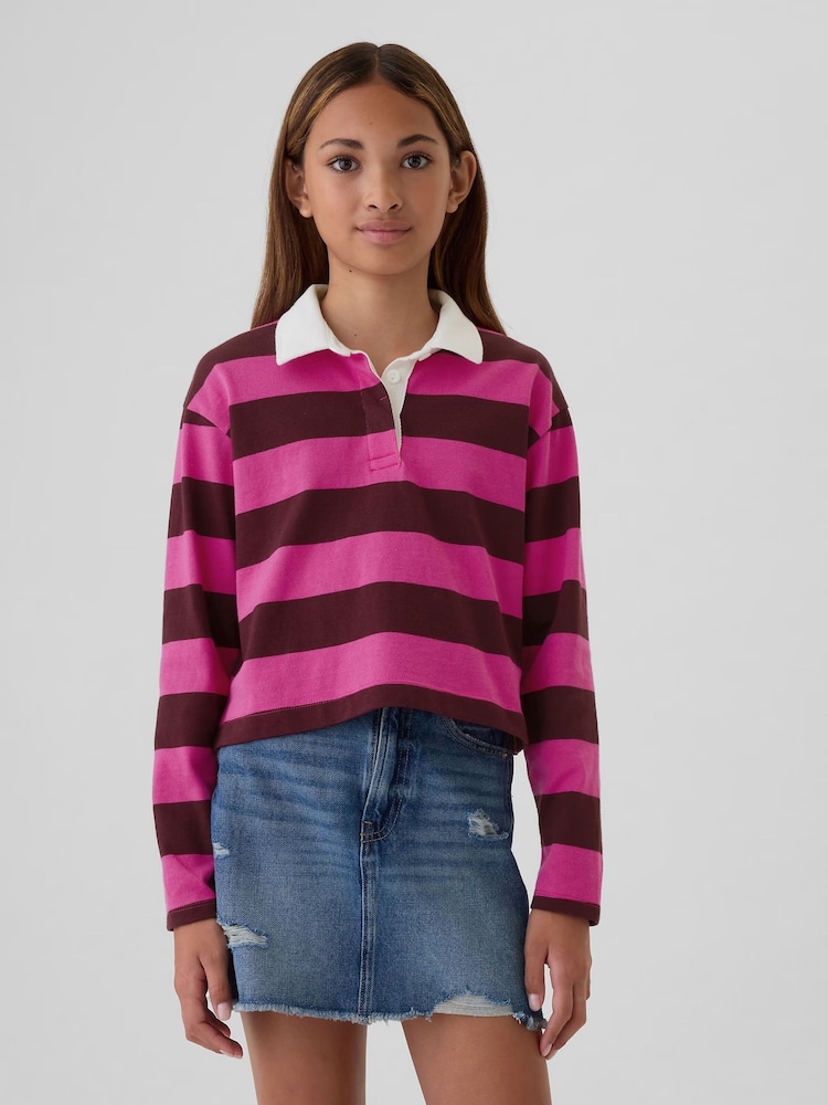 Gap Pink Rugby T-Shirt (4-13yrs) - Image 1 of 4