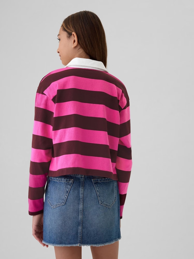 Gap Pink Rugby T-Shirt (4-13yrs) - Image 2 of 4