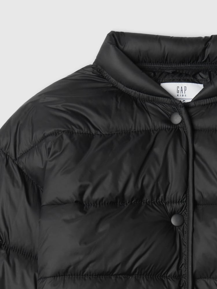 Gap Black Lightweight Mock Neck Puffer Bomber Jacket (4-13yrs) - Image 5 of 5 Gap Black Lightweight Mock Neck Puffer Bomber Jacket (4-13yrs) - Image 5 of 5