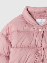 Rosa - Chaqueta bomber ligera con cuello simulado y diseño acolchado de Gap (4-13 años) - Imagen 5 de 5