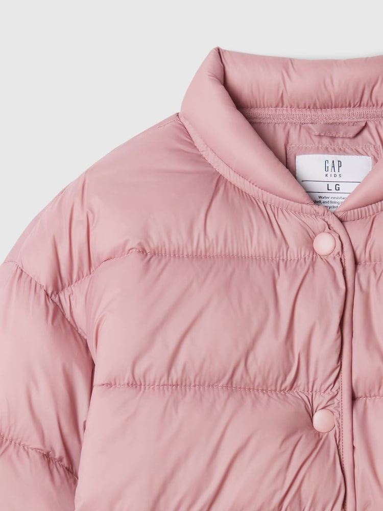 Rosa - Chaqueta bomber ligera con cuello simulado y diseño acolchado de Gap (4-13 años) - Imagen 5 de 5