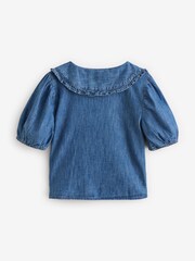 Gap Blue Denim Ruffle Shirt (4-13yrs) - Image 2 of 3