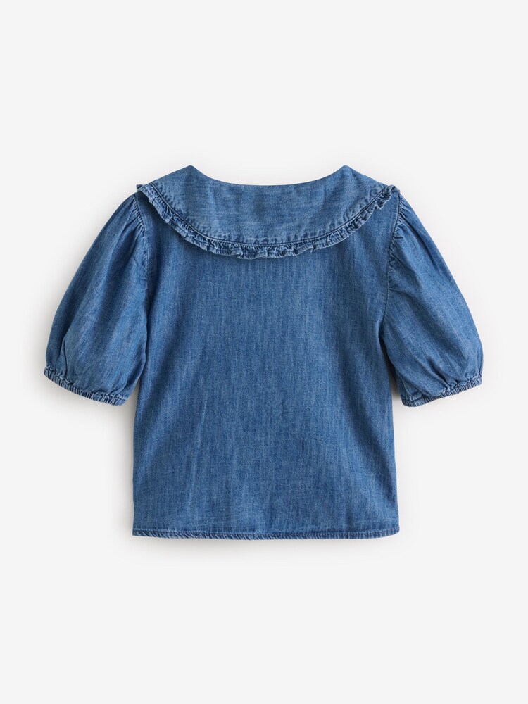 Gap Blue Denim Ruffle Shirt (4-13yrs) - Image 2 of 3