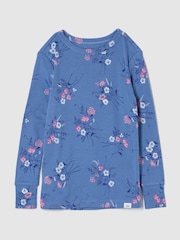 Gap Blue Floral Cotton Long Sleeve Pyjama Set (4-13yrs) - Image 2 of 4