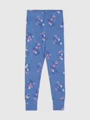 Gap Blue Floral Cotton Long Sleeve Pyjama Set (4-13yrs) - Image 4 of 4
