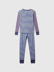 Gap Blue Stripe Cotton Long Sleeve Pyjama Set (4-13yrs) - Image 2 of 3