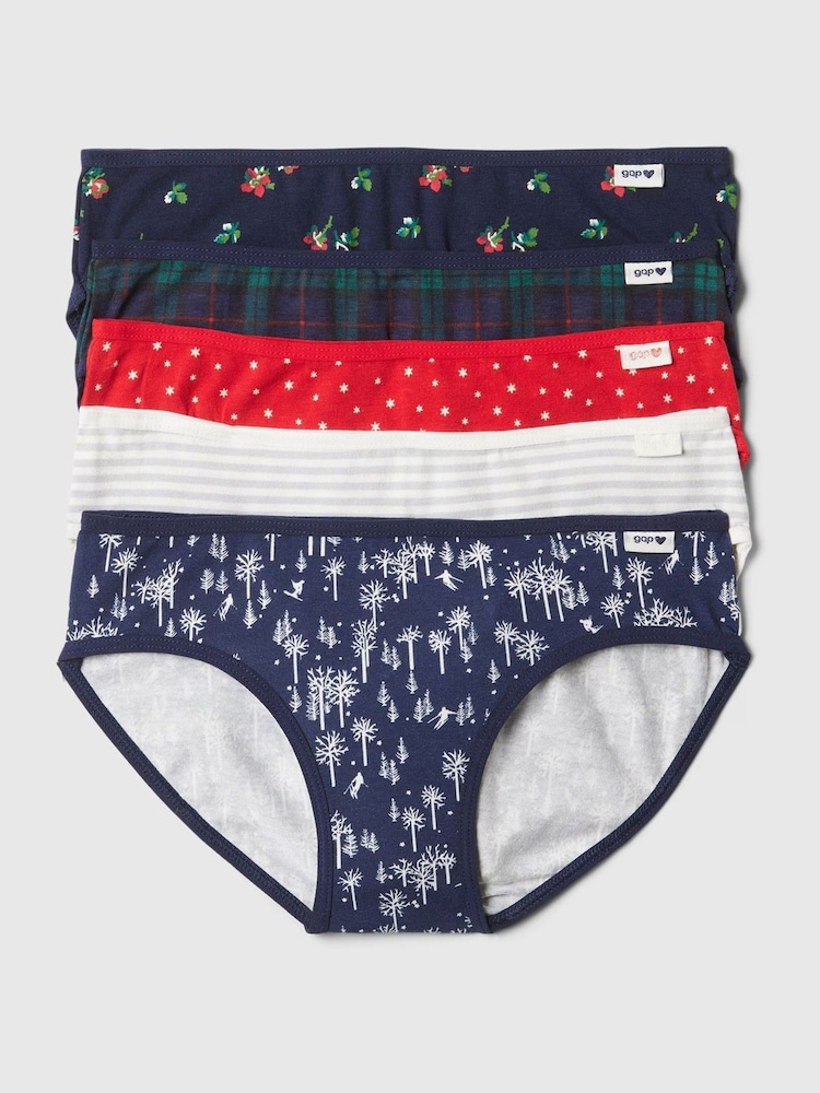 Gap Navy Blue Bikini Briefs 5 Pack (4-13yrs) - Image 1 of 1