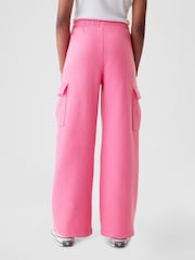 Rosa - Pantalones de chándal cargo de pierna ancha con diseño suave de estilo vintage de Gap (4-13 años) - Imagen 2 de 5