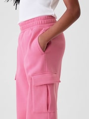 Rosa - Pantalones de chándal cargo de pierna ancha con diseño suave de estilo vintage de Gap (4-13 años) - Imagen 3 de 5