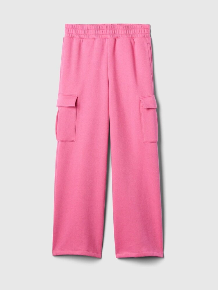 Rosa - Pantalones de chándal cargo de pierna ancha con diseño suave de estilo vintage de Gap (4-13 años) - Imagen 5 de 5