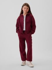 Rojo burdeos - Sudadera con capucha y cremallera con logo de Gap (4-13años) - Imagen 3 de 5