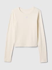 Gap Beige Ribbed Embroidered Graphic T-Shirt (4-13yrs) - Image 3 of 4