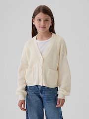 Gap Cream Shaker-Stitch Cropped Cardigan (4-13yrs) - Image 1 of 5