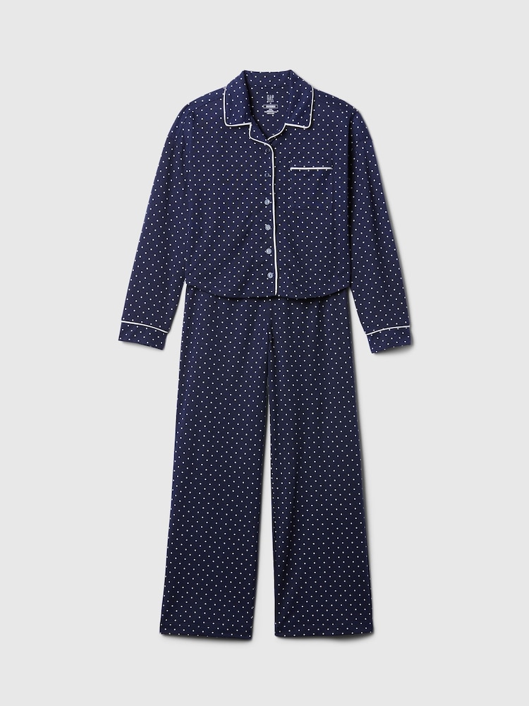 Gap Blue Matching Family Kids Christmas Stripe Pyjamas (6-13yrs) - Image 1 of 3