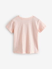 Pale Pink Happy Vibes 100% Cotton Short Sleeve T-Shirt (3mths-7yrs) - Image 2 of 3
