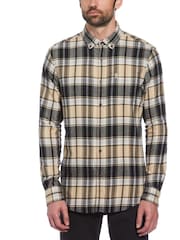 Original Penguin Plaid Flannel Stretch Black Shirt - Image 1 of 4