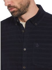 Original Penguin Blue Dobby Corduroy Shirt - Image 3 of 4