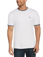 Original Penguin Sticker Pete Ringer White T-Shirt - Image 1 of 1