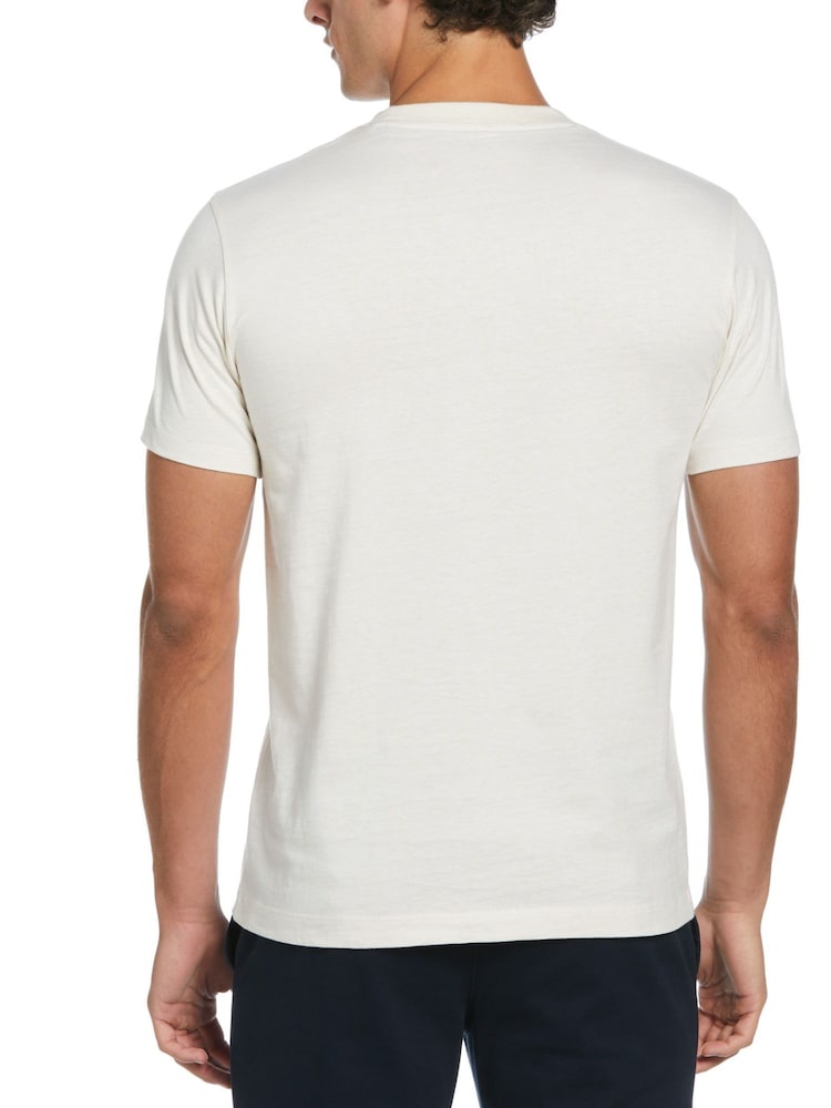 Original Penguin Natural Embroidered Logo T-Shirt - Image 2 of 4 Original Penguin Natural Embroidered Logo T-Shirt - Image 2 of 4