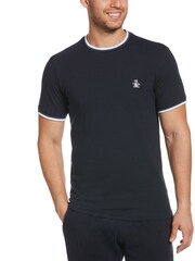 Original Penguin Blue Sticker Pete Ringer T-Shirt - Image 1 of 3