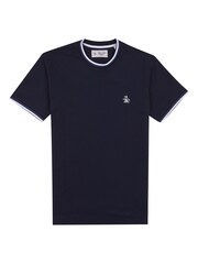 Original Penguin Blue Sticker Pete Ringer T-Shirt - Image 3 of 3