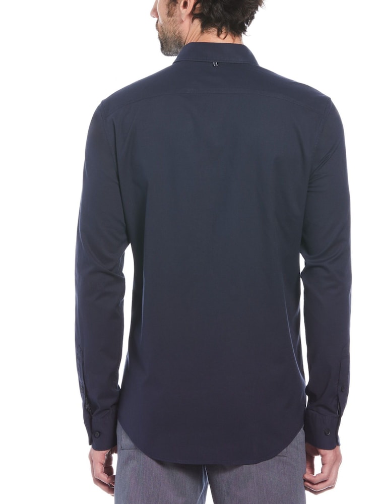 Original Penguin Oxford Stretch Blue Shirt - Image 2 of 3