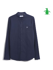 Original Penguin Oxford Stretch Blue Shirt - Image 3 of 3