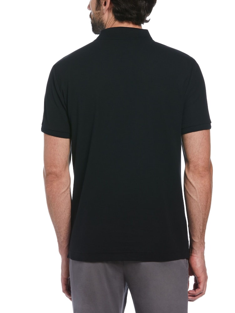 قميص بولو Daddy من قماش البيكيه لون أسود من Original Penguin - صورة 2 من 3