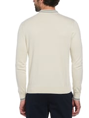 Original Penguin Natural Cashmere Like 100% Cotton Polo Neck Sweater - Image 2 of 4
