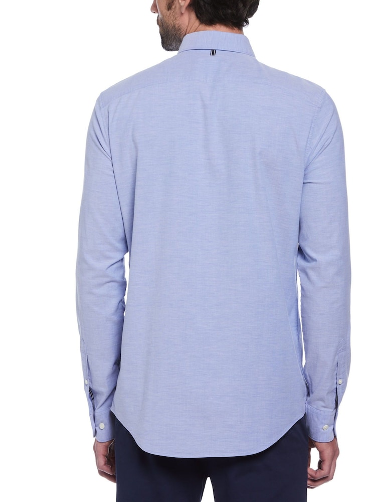 Original Penguin Blue Oxford Stretch Shirt - Image 2 of 3
