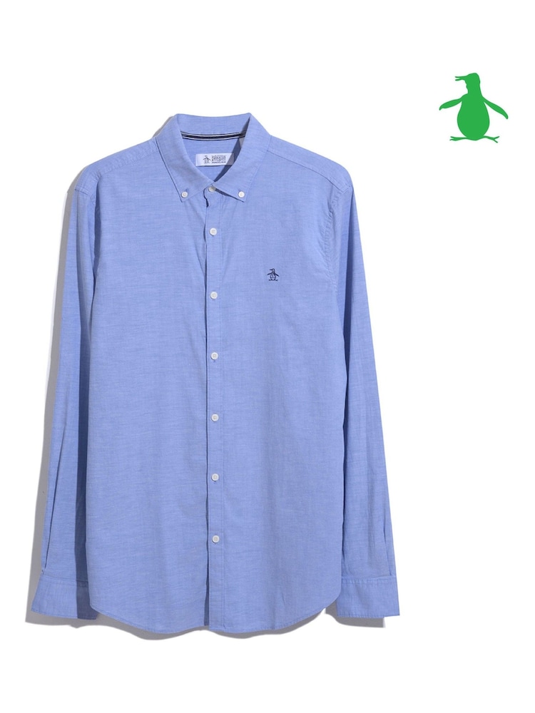 Original Penguin Blue Oxford Stretch Shirt - Image 3 of 3
