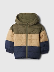 Gap Green Water-Resistant Puffer Coat (6mths-5yrs) - Image 1 of 3