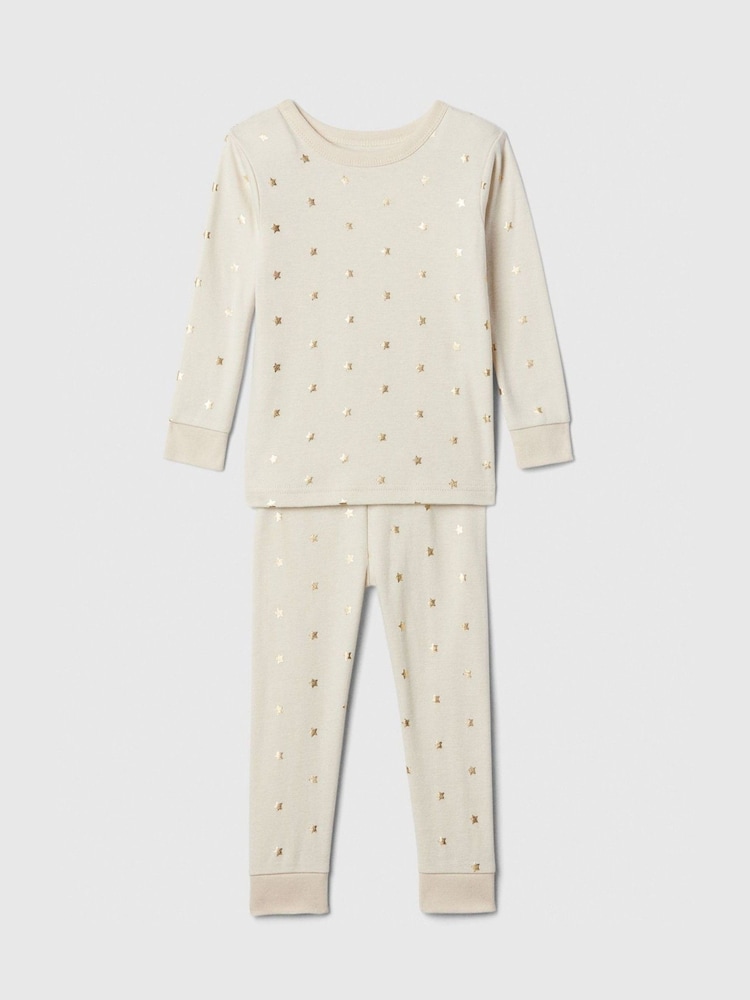 Gap Cream Star Star Long Sleeve Pyjamas (6mths-5yrs) - Image 1 of 3