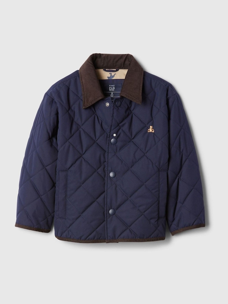 Gap Blue Brannan Bear Quilted Field Jacket (6mths-5yrs) - Image 1 of 3