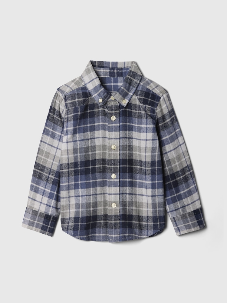 Gap Blue Organic Cotton Flannel Shirt (6mths-5yrs) - Image 1 of 2