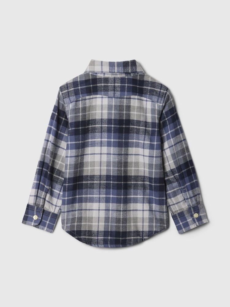 Gap Blue Organic Cotton Flannel Shirt (6mths-5yrs) - Image 2 of 2