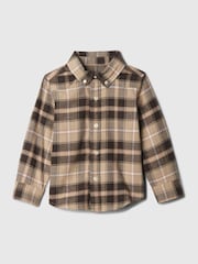 Gap Brown Organic Cotton Flannel Shirt (6mths-5yrs) - Image 1 of 2