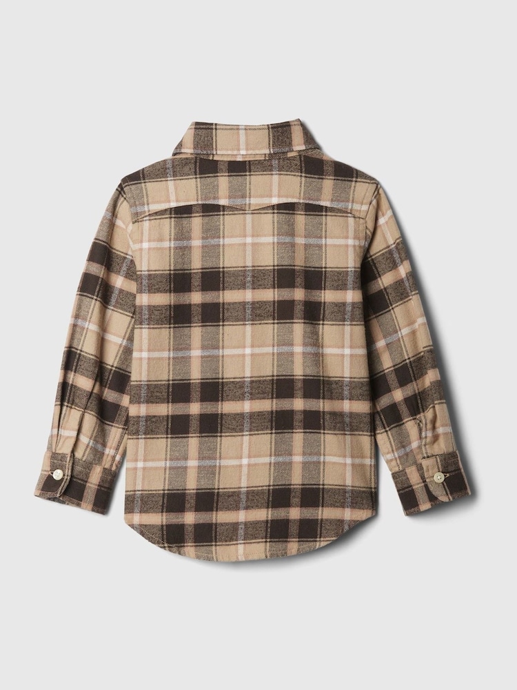Gap Brown Organic Cotton Flannel Shirt (6mths-5yrs) - Image 2 of 2