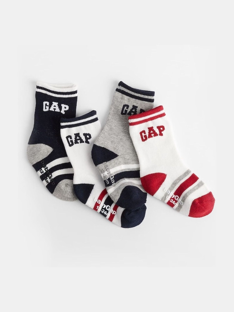 Gap Black Kids 4 Pack Logo Socks - Image 1 of 1 Gap Black Kids 4 Pack Logo Socks - Image 1 of 1
