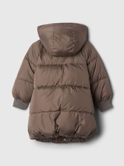 Gap Brown Heavyweight Sherpa-Lined Hooded Parka Coat (6mths-5yrs) - Image 2 of 3