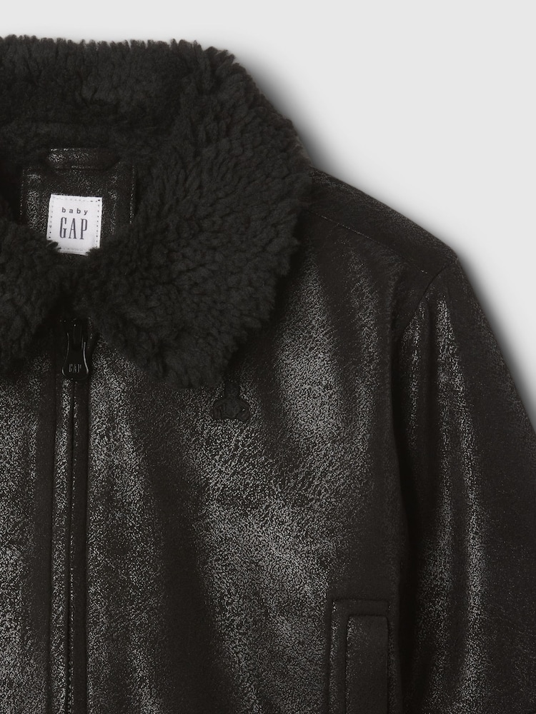 Gap Black Faux Suede Jacket (6mths-5yrs) - Image 3 of 3