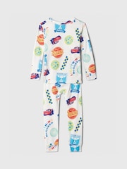 Gap White/Red Disney Cars Cotton Long Sleeve Pyjamas (6mths-5yrs) - Image 2 of 3