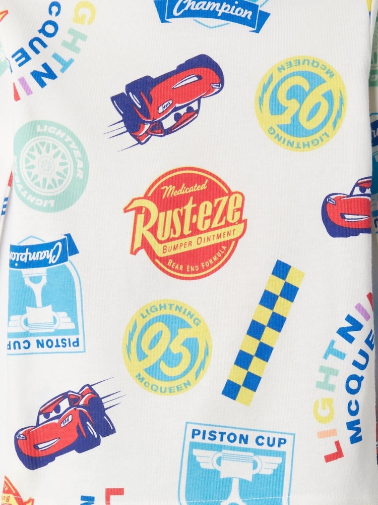 Gap White/Red Disney Cars Cotton Long Sleeve Pyjamas (6mths-5yrs) - Image 3 of 3