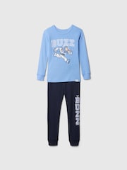 Gap Blue Buzz Lightyear Disney Toy Story Cotton Long Sleeve Pyjama Set (12mths-5yrs) - Image 1 of 2