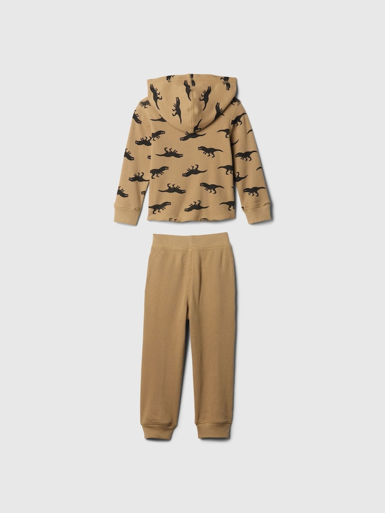 Gap Beige Thermal Hoodie and Joggers Outfit Set (6mths-5yrs) - Image 2 of 2