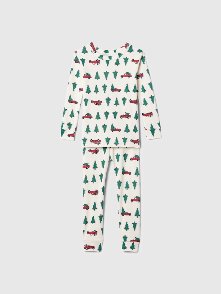 Gap White Christmas Print Pyjamas (6mths-5yrs) - Image 1 of 3