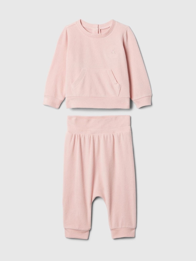 Gap Pink Brannan Bear Soft Touch Jumper & Jogger Set (Newborn-24mths) - Image 1 of 3
