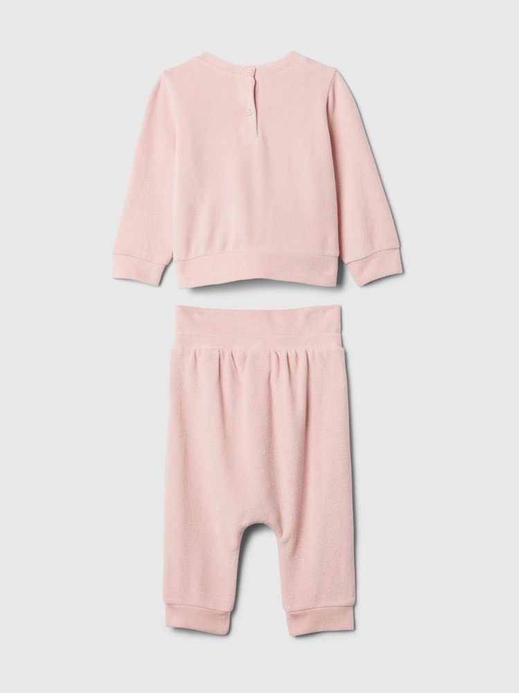 Gap Pink Brannan Bear Soft Touch Jumper & Jogger Set (Newborn-24mths) - Image 2 of 3